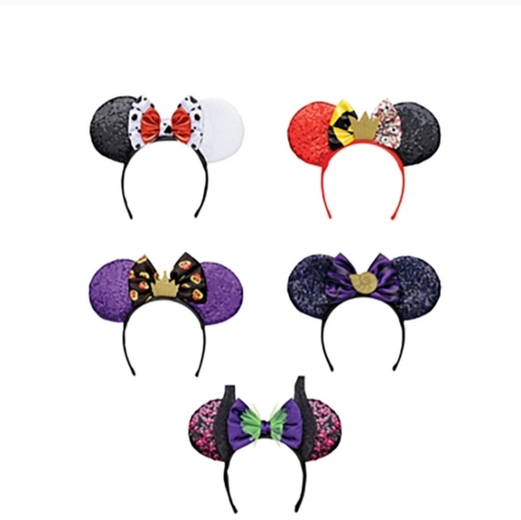 Disney Other - Disney Villians 100 Anniversary 5 Mouse Ears Set